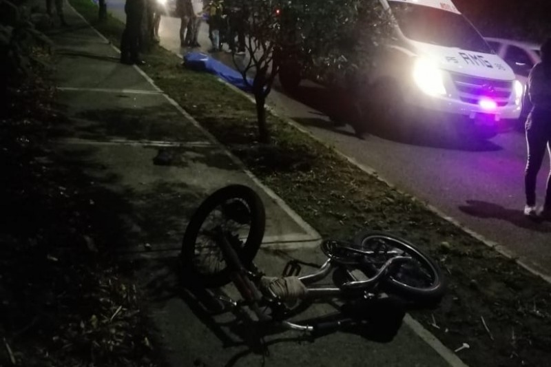 Ciclista fallecido en la calle 45