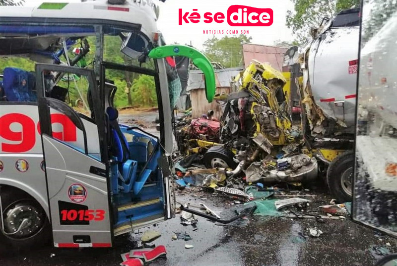En imágenes: El devastador choque de un bus intermunicipal y una ‘mula’