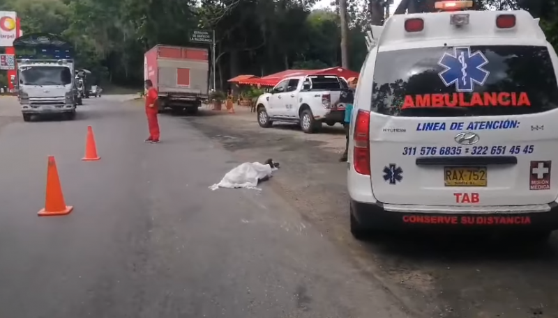 Peatón arrollado en la vía a San Gil