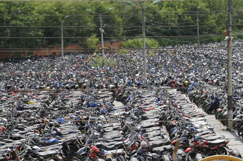 Nueve motos robadas de Tránsito de Bucaramanga