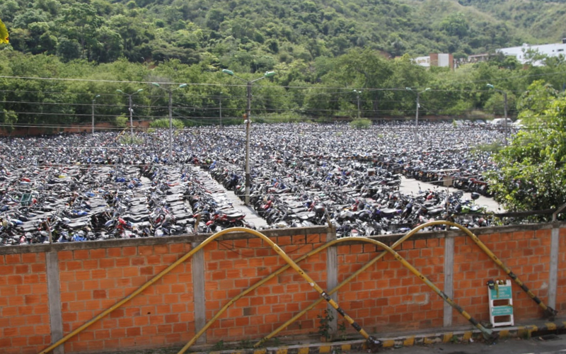 Nueve motos robadas de Tránsito de Bucaramanga