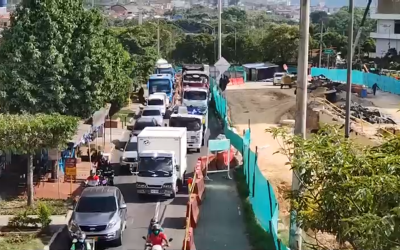 Contraflujo para aliviar el trancón en Guatiguará