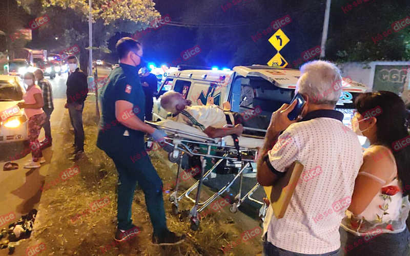 Abuelo atropellado en la autopista Floridablanca - Piedecuesta