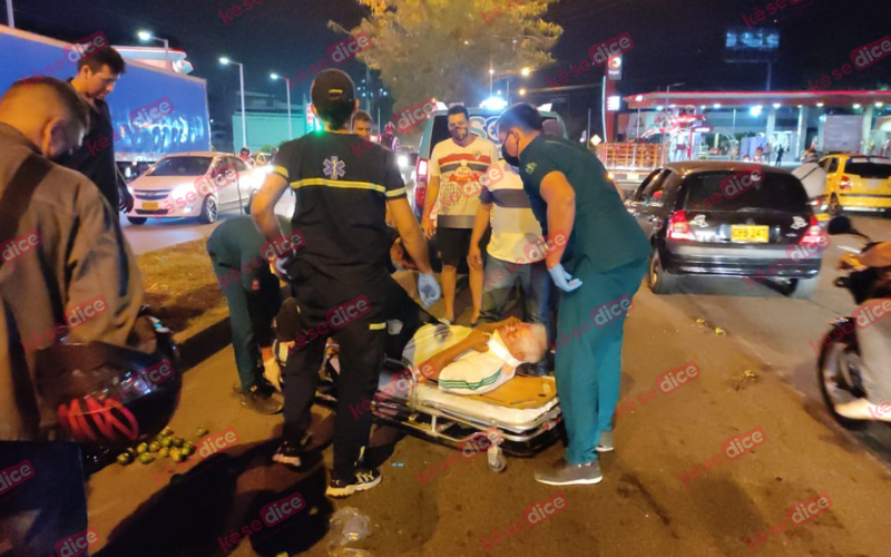 Abuelo atropellado en la autopista Floridablanca - Piedecuesta