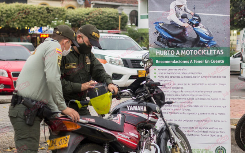 Motos con la ‘marca’ de la seguridad en Girón