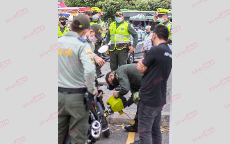 Motos con la ‘marca’ de la seguridad en Girón