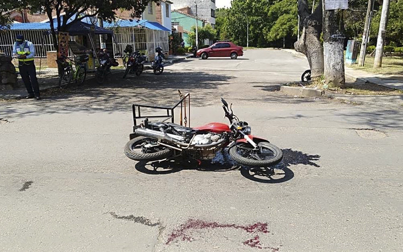 Abuelo peatón arrollado en Piedecuesta