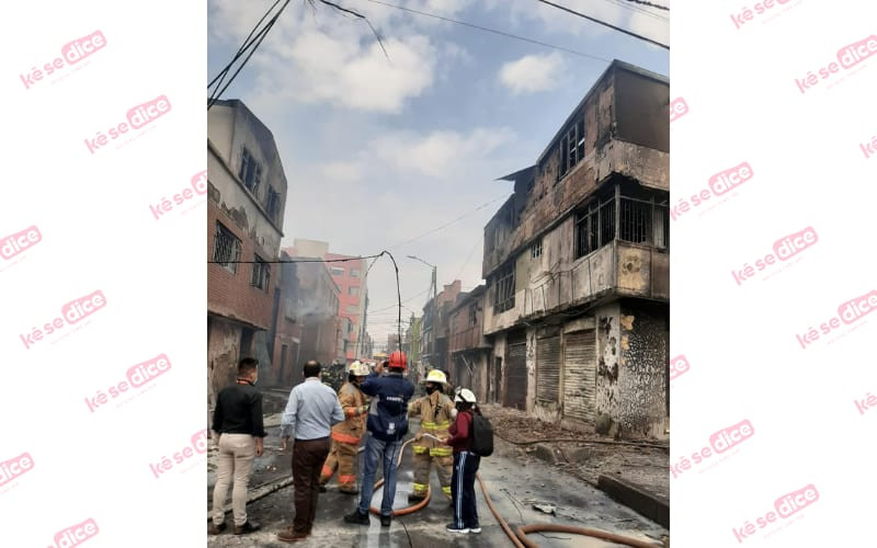 Fuego, químicos y descontrol en Bogotá