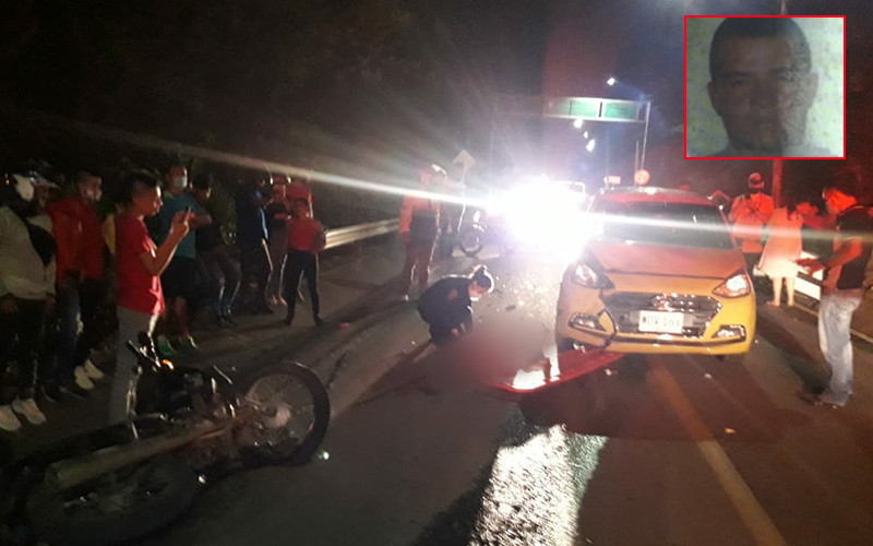 Dejó su vida contra un taxi entre San Gil y Barichara