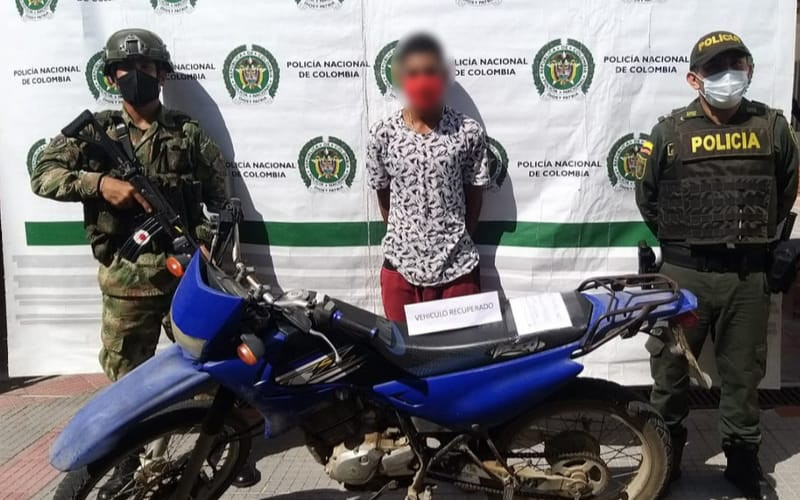 ‘Rodaba’ en moto robada en Sabana de Torres
