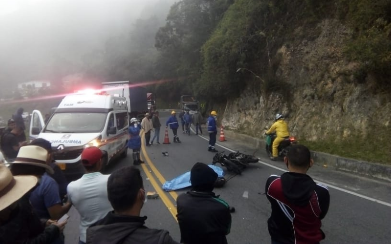 Motociclista fallecido en la vía hacia Pamplona