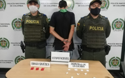 Atrapado con droga en Girón