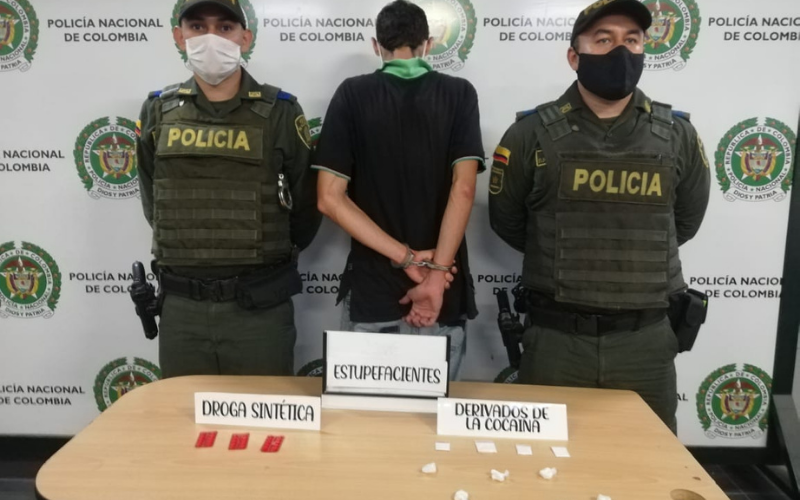 Atrapado con droga en Girón