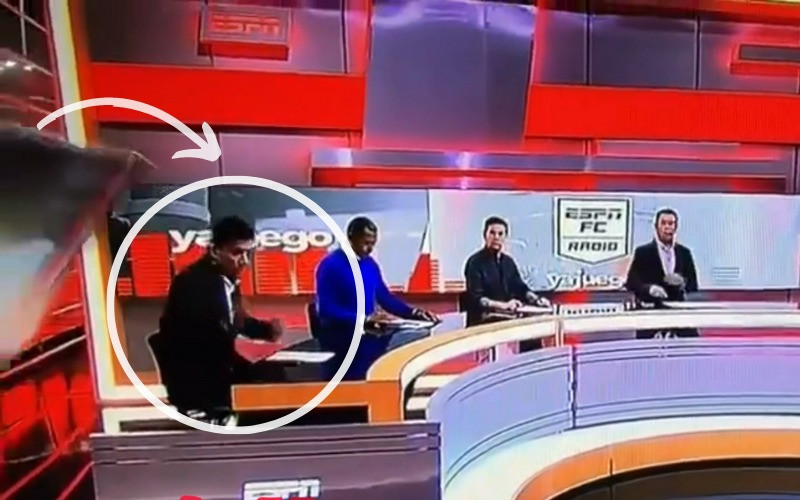 ‘Golpazo’ en vivo a periodista de Espn