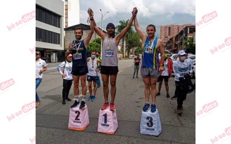 Santander en el podio de maratón del Valle de Aburrá