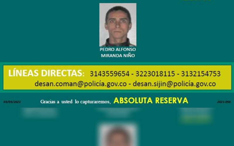 Este es el cartel de los más buscados en Santander