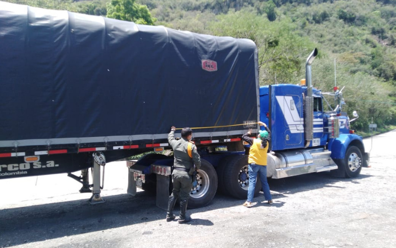 Madera decomisada en la vía a Sabana de Torres