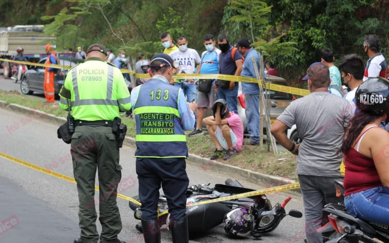 Muere motociclista en la calle 45 de Bucaramanga