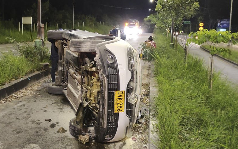 Salió ileso de la ‘voltereta’ en La Españolita