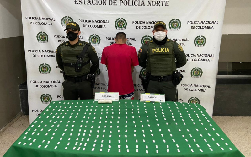 ‘Joel’ cargaba sus 600 dosis de bazuco y base de coca