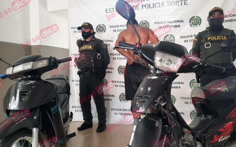 En persecución atraparon a dos ladrones de motos