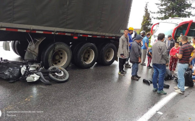 Accidente paralizó tráfico en el sector de La Nevera