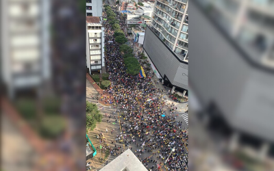 Bucaramanga protesta en completa calma este 5 de mayo