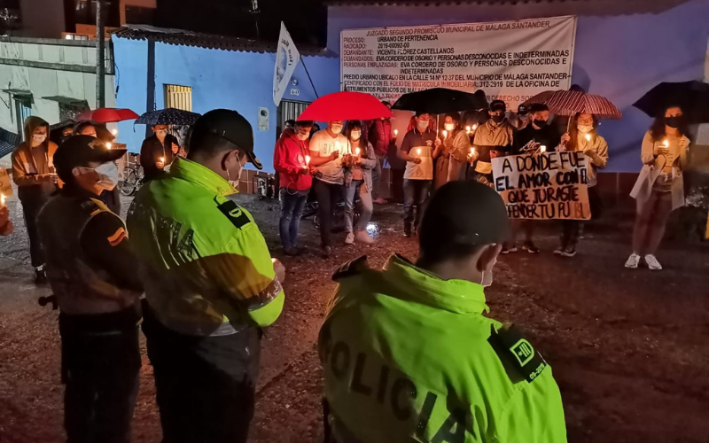 Bucaramanga, Girón, Chima y Málaga se manifestaron con paz