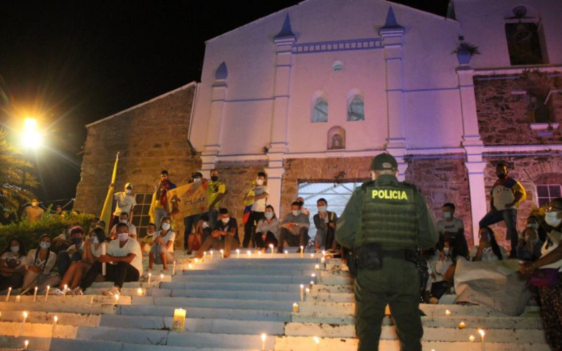 Bucaramanga, Girón, Chima y Málaga se manifestaron con paz