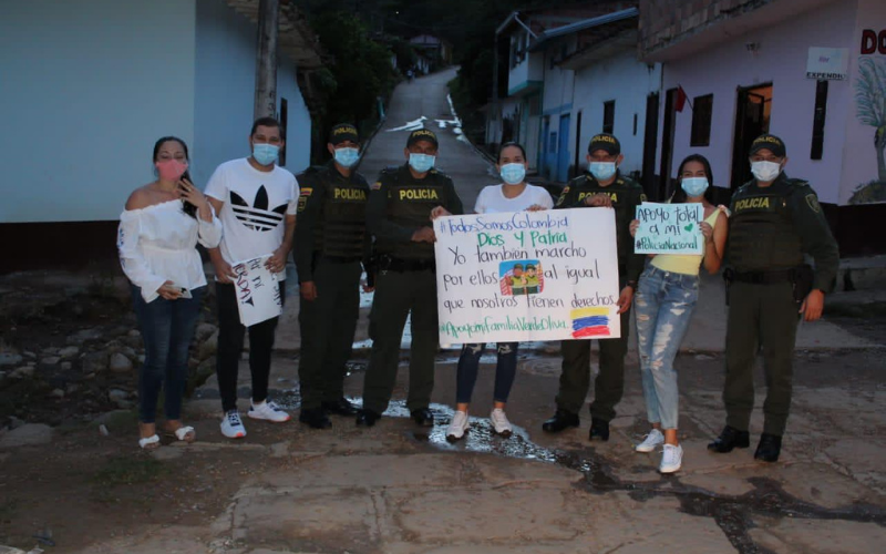 Bucaramanga, Girón, Chima y Málaga se manifestaron con paz