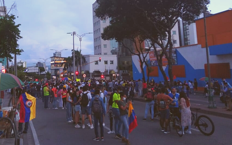 Bucaramanga, Girón, Chima y Málaga se manifestaron con paz