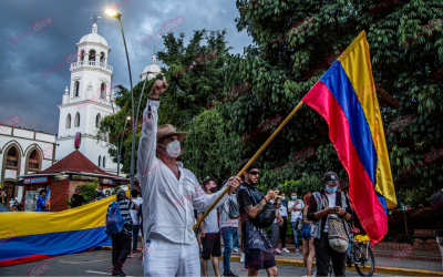 En imágenes: Así transcurrió la manifestación en Floridablanca