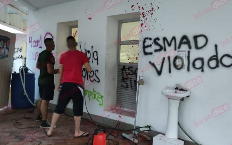 Ataque a la Estación Sur en reclamo por violencia de género