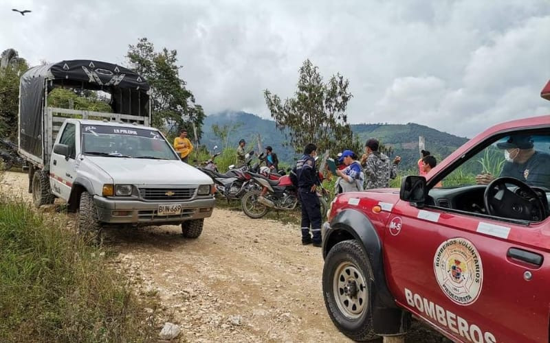 Dos heridos tras caer por barranco en Piedecuesta