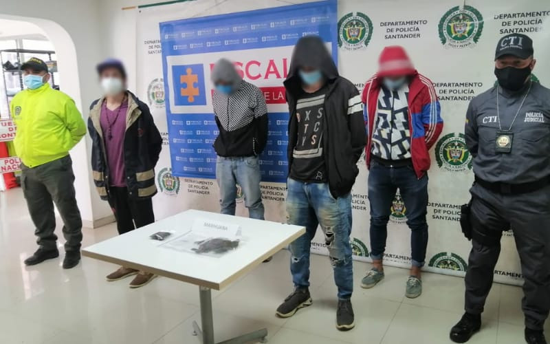 Cayeron 16 expendedores de droga de tres bandas en Santander