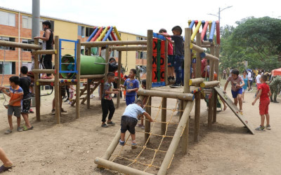 Ingenieros Militares instalaron parque en La Inmaculada