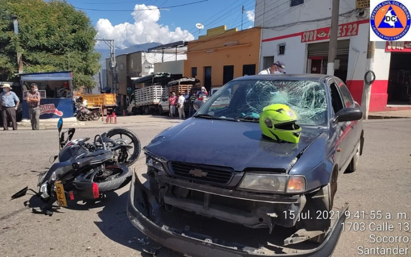Se dieron un golpazo en el San Victorino de El Socorro