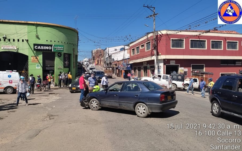 Se dieron un golpazo en el San Victorino de El Socorro
