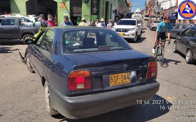 Se dieron un golpazo en el San Victorino de El Socorro