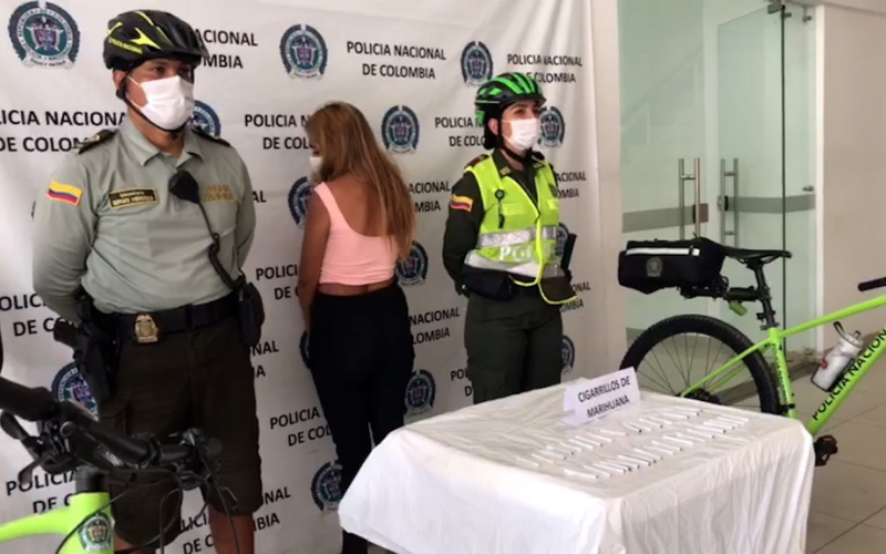 Guardianes de la bicicleta capturaron a una jíbara