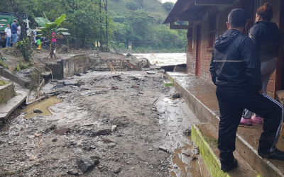 Desastrosa creciente súbita en Montebello, Antioquia