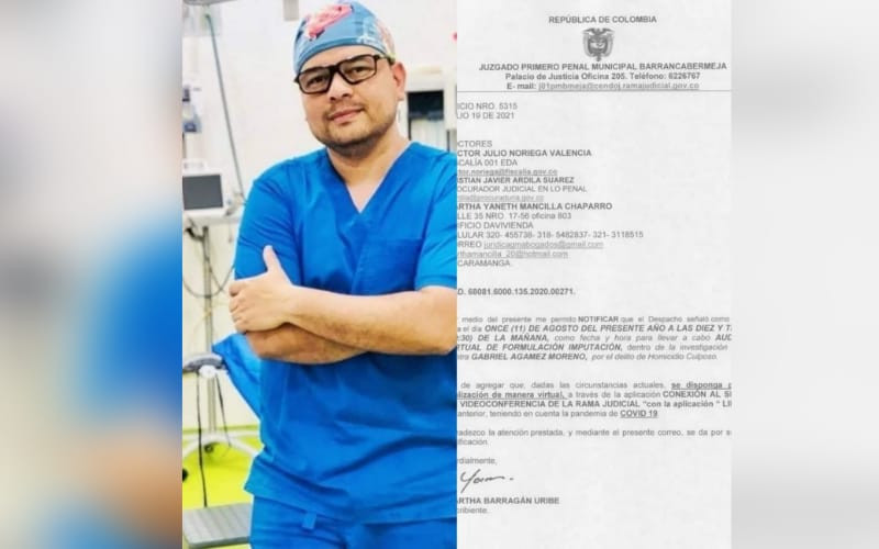 Imputarán a médico por la muerte de Luz Dary