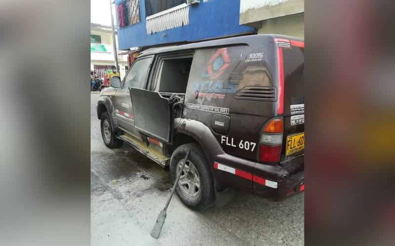 Cómo de película, millonario robo a carro de valores en Cartagena