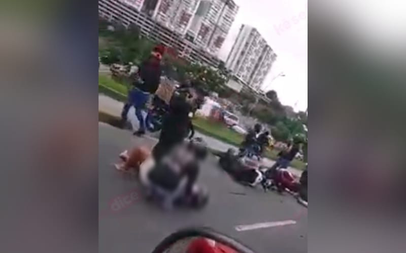 Grave accidente de motos en el Viaducto García Cadena