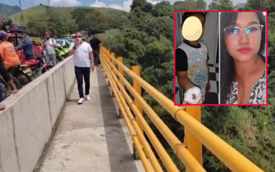 Alejandra se lanzó del puente con su hijito de 5 años