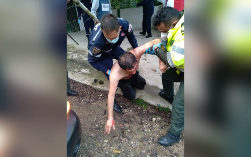 Lo hallaron malherido en una alcantarilla de Piedecuesta