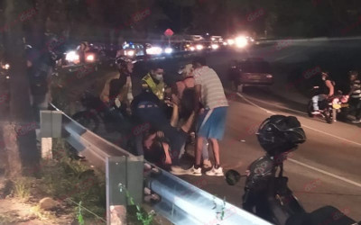 Lo ‘bajaron’ de la moto en el Puente El Bueno