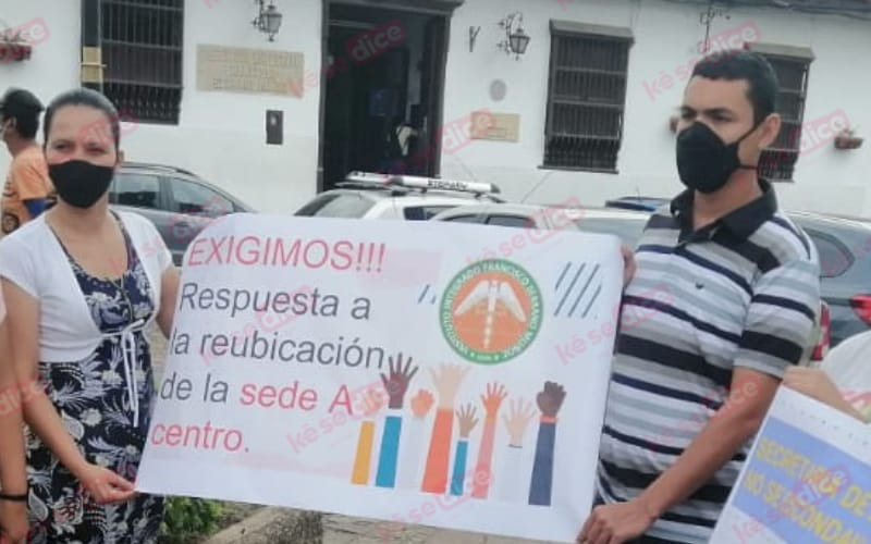 Protesta por sede primaria del colegio Serrano Muñoz