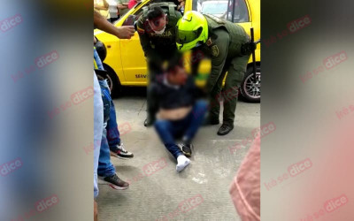 A los golpes detiene a presunto ladrón en Piedecuesta