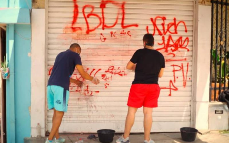 Limpiaron rastros de vandalismo cerca de la UIS